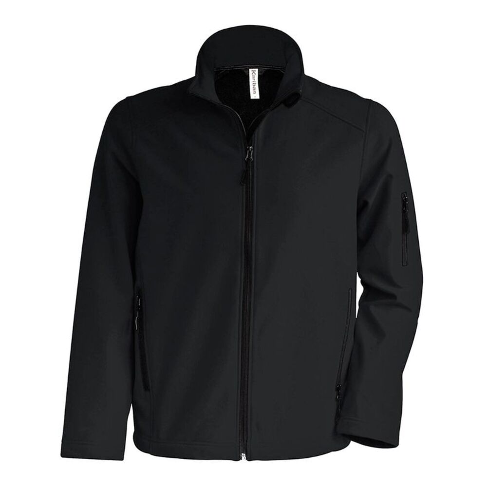 Kariban Mens Contemporary Softshell 3 Layer Performance Zip up Jacket Szs  / Bla
